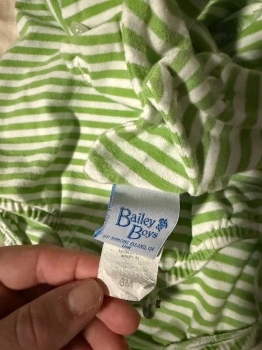 Bailey Boys Boutique Dinosaur Knit Bubble Green Stripe Size 6M